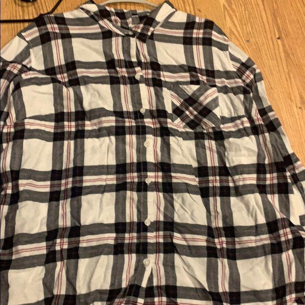 🐢 nwot tunic length flannel